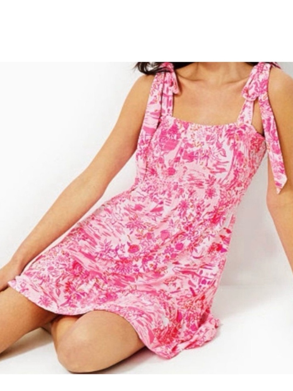 Lilly Pulitzer Kailua Smocked Dress XL - Picture 1 of 7